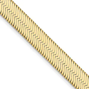 14k 6.5mm Silky Herringbone Chain Necklace