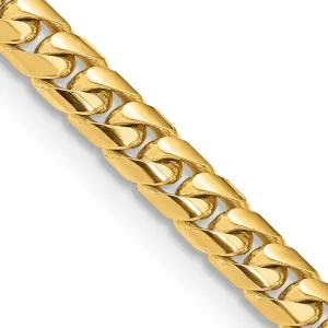 14K 8.5 inch 6.75mm Solid Miami Cuban Link with Lobster Clasp Chain Bracelet