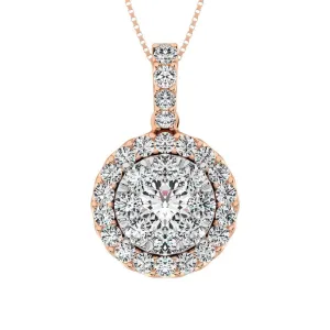 14K Rose Gold 1 1/2 Ctw Diamond Fashion Pendant