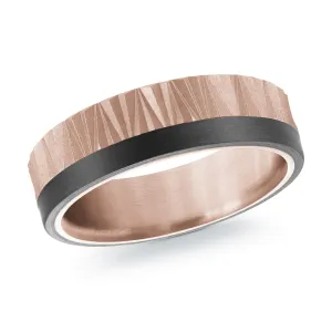 14K Rose Gold Ring from the Noir Collection by Malo - MRDA-150-65P