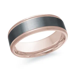 14K Rose Gold Ring from the Tantalum Collection by Malo - MRDTN-009-7P