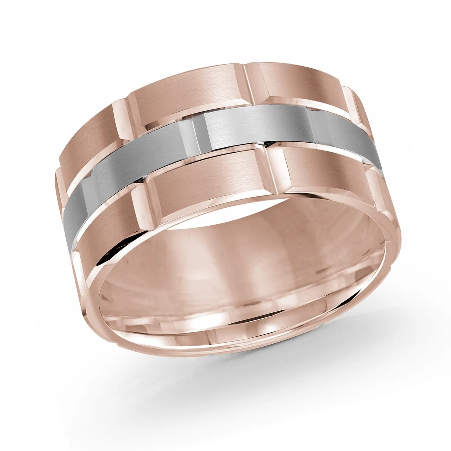 14K Rose Gold with 14K White Gold Ring from the Executif Collection by Malo - FJM-002-8PW