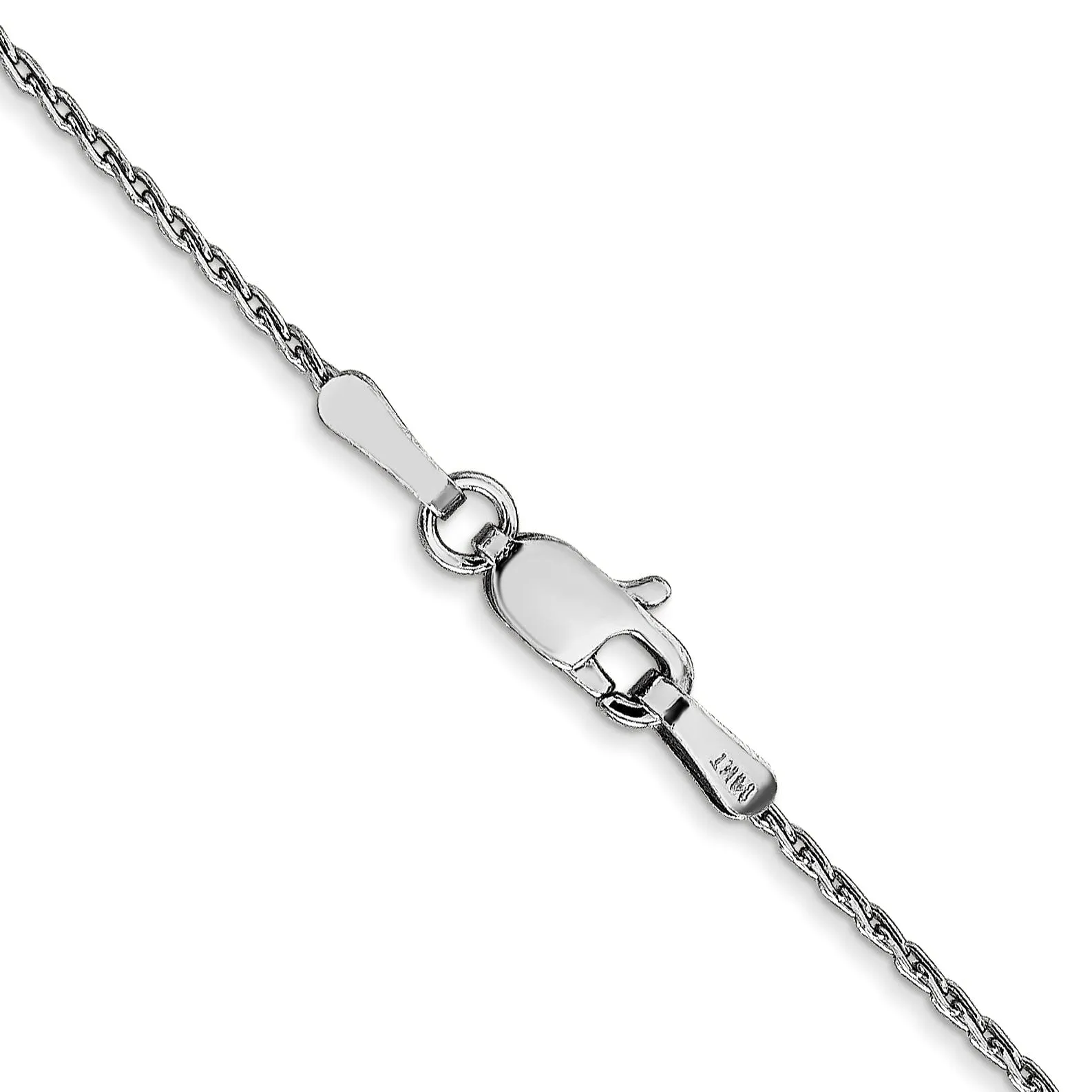 14K White Gold 1.00m Round Parisian Wheat Chain