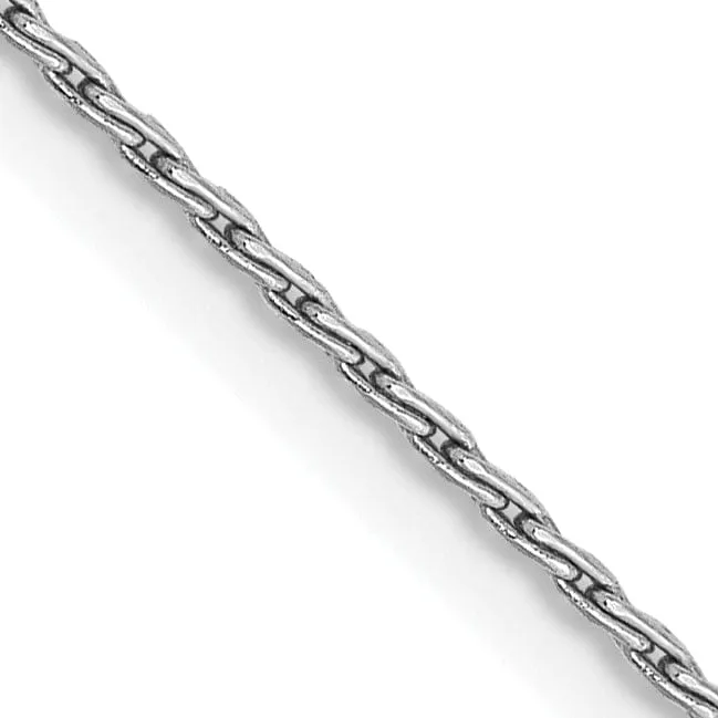 14K White Gold 1.00m Round Parisian Wheat Chain