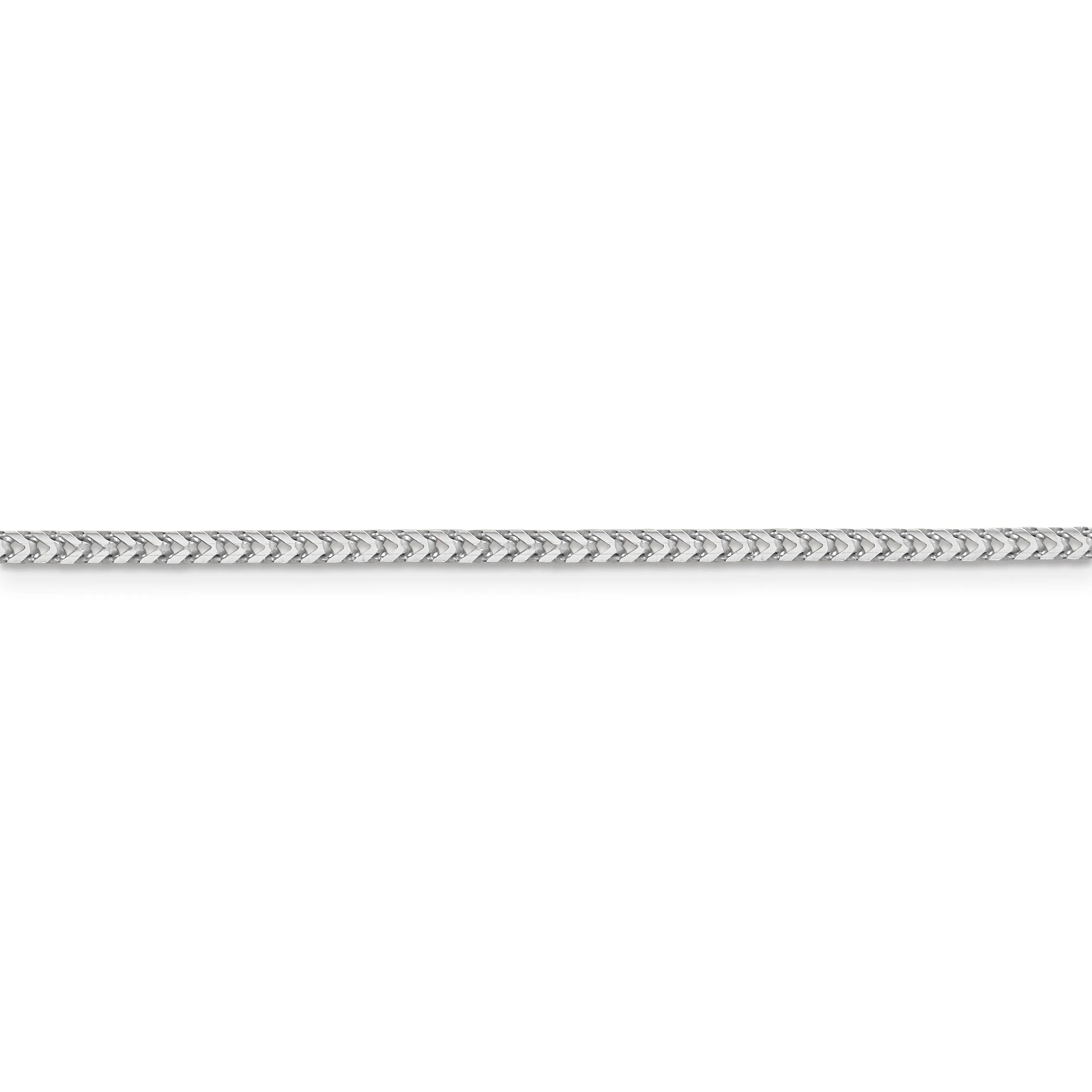 14k White Gold Polished 2.00mm Franco Chain