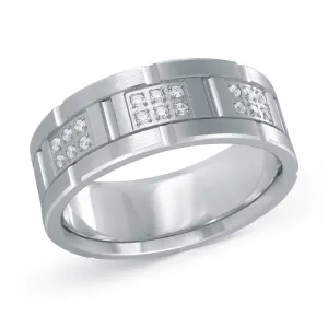 14K White Gold Ring from the Executif Collection by Malo - FJMD-084-8W