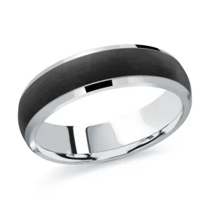 14K White Gold Ring from the Noir Collection by Malo - MRDA-094-6W