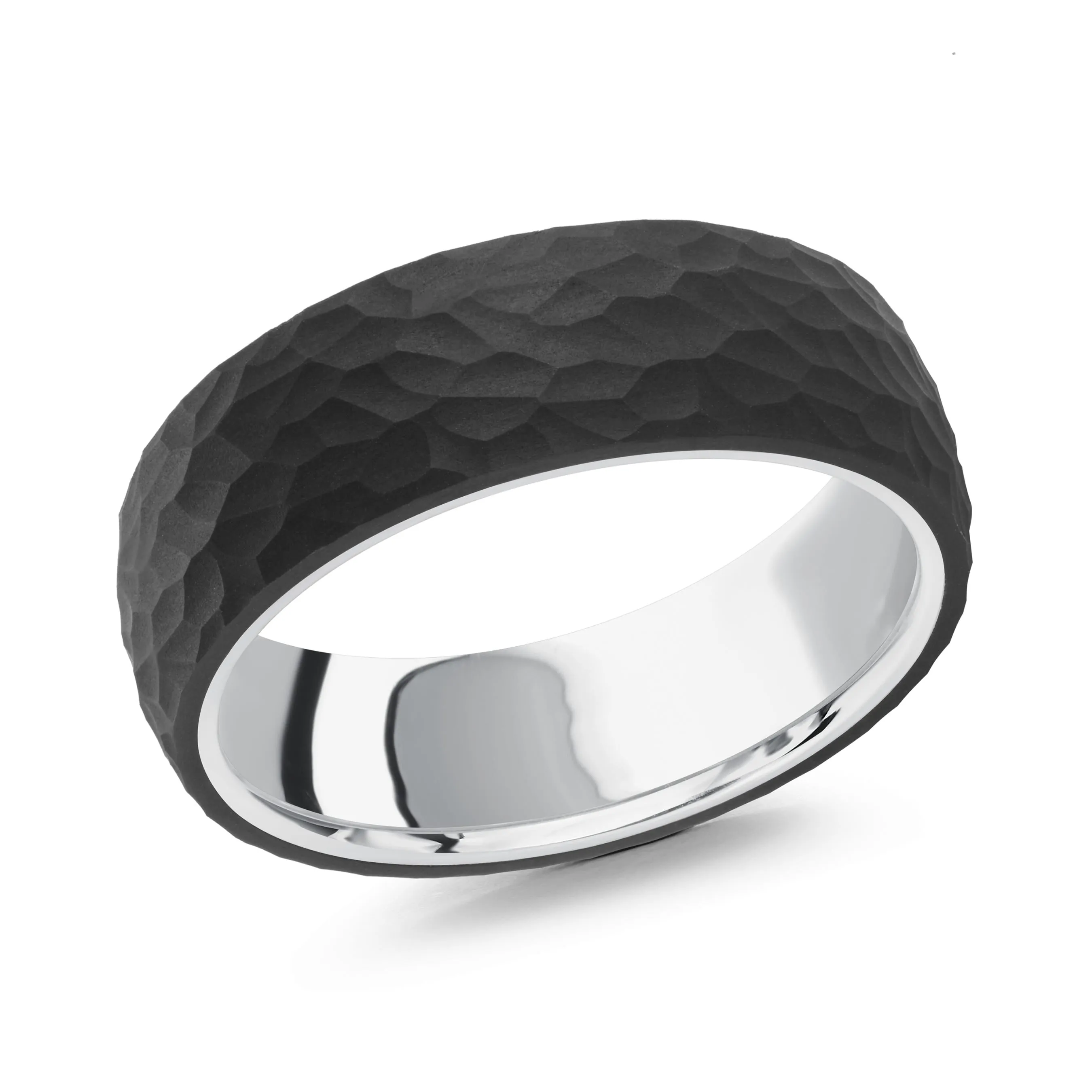 14K White Gold Ring from the Noir Collection by Malo - MRDA-113-7W