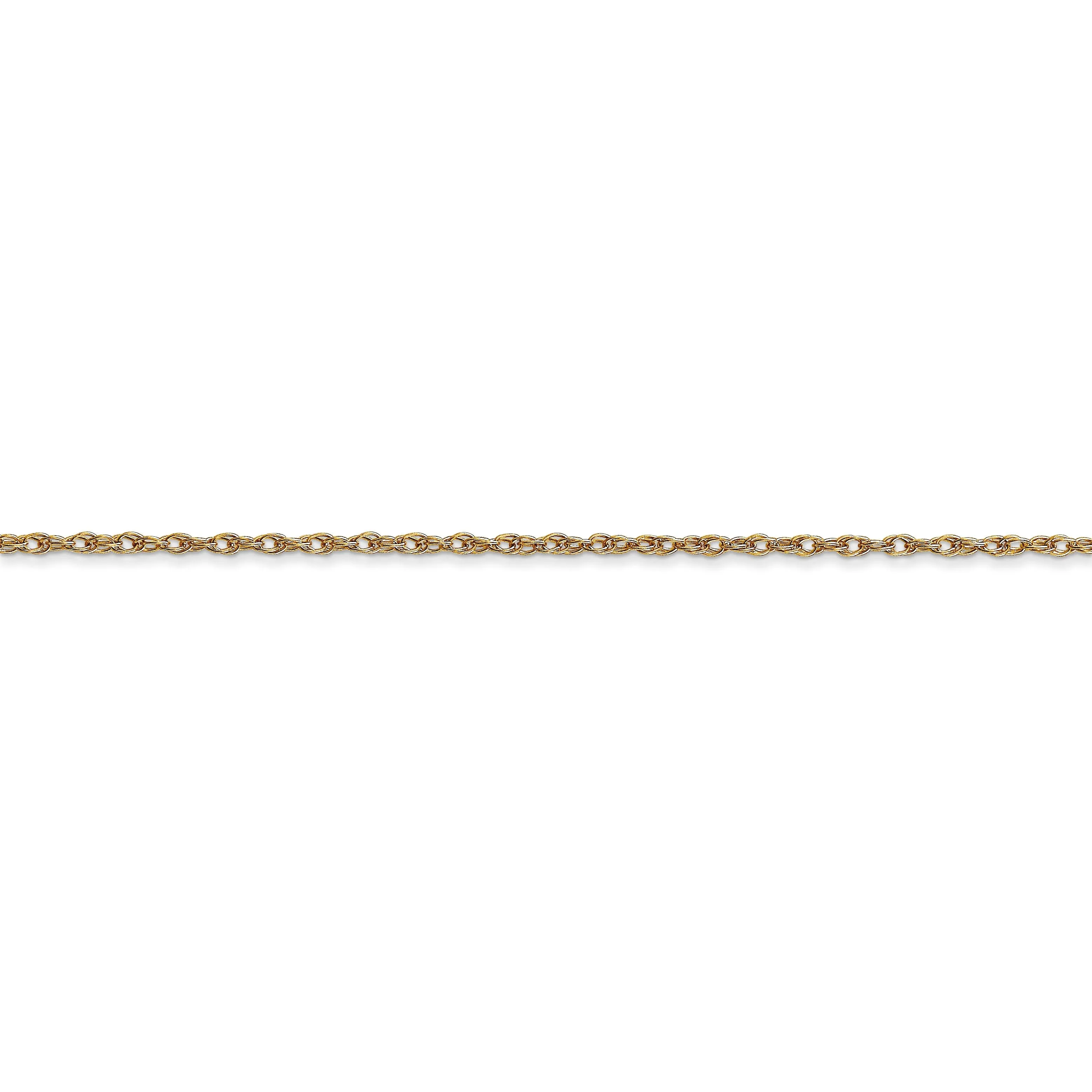 14k Yellow Gold 1.15mm Carded Cable Rope Chain