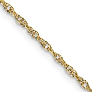 14k Yellow Gold 1.15mm Carded Cable Rope Chain