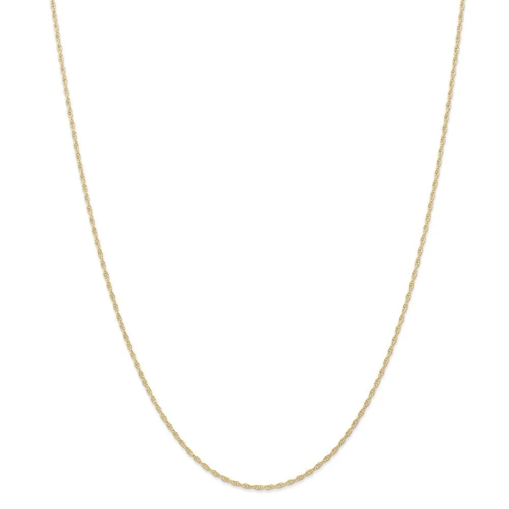 14k Yellow Gold 1.15mm Carded Cable Rope Chain