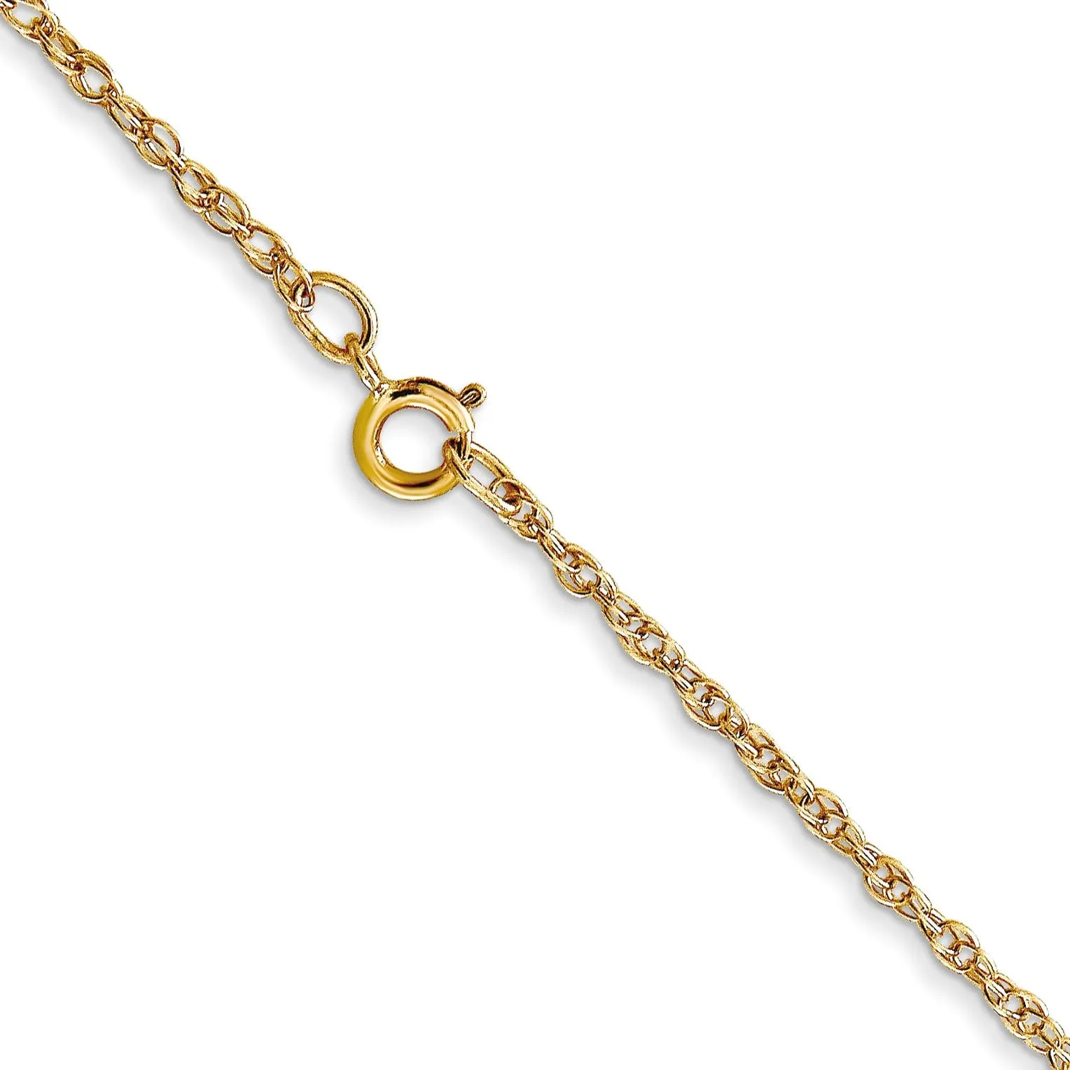 14k Yellow Gold 1.15mm Carded Cable Rope Chain