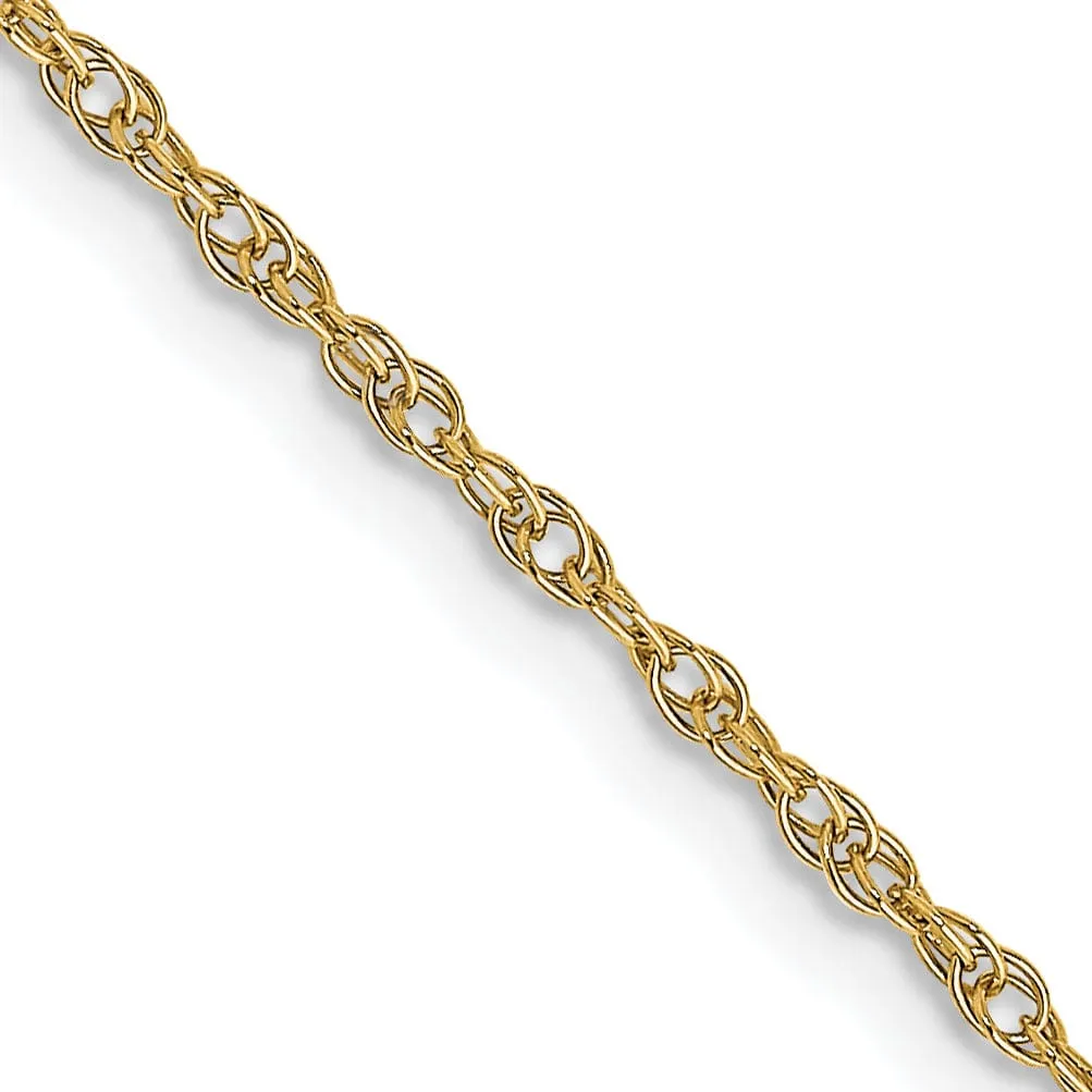 14k Yellow Gold 1.15mm Carded Cable Rope Chain