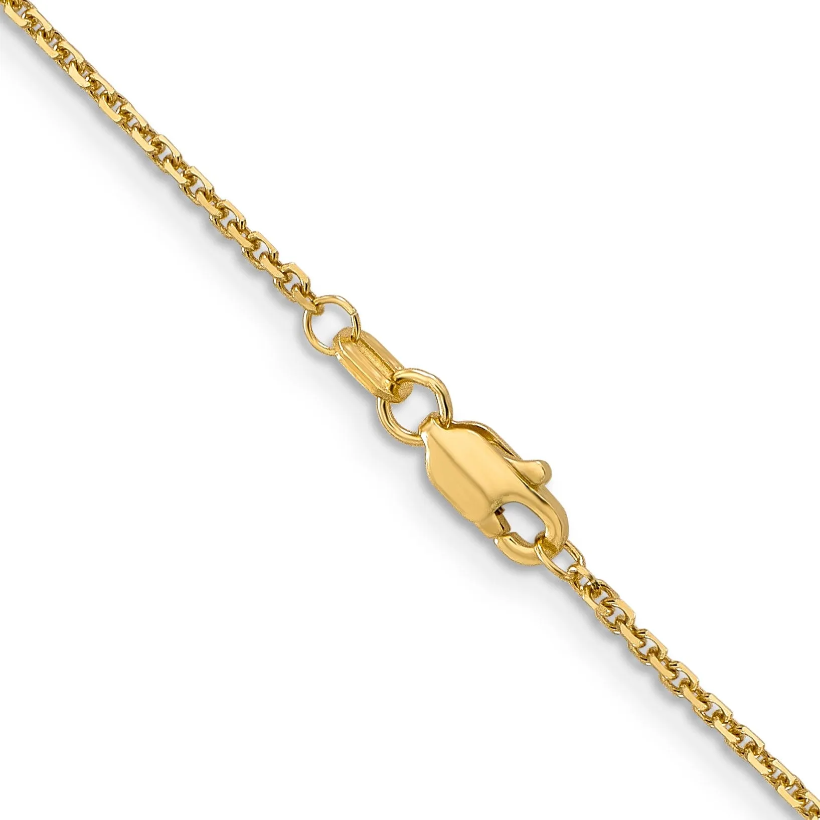 14k Yellow Gold 1.45mm Round Link Cable Chain