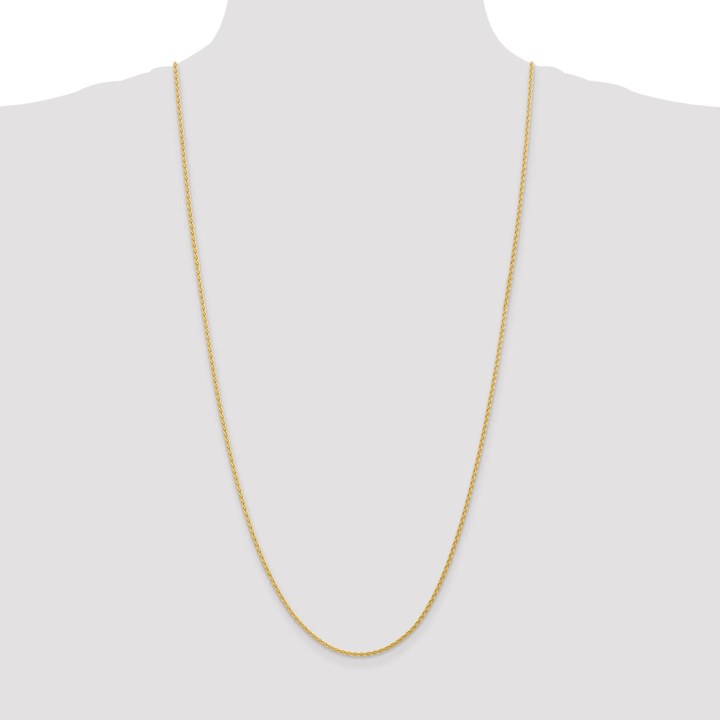 14k Yellow Gold 1.90mm Parisian Wheat Chain