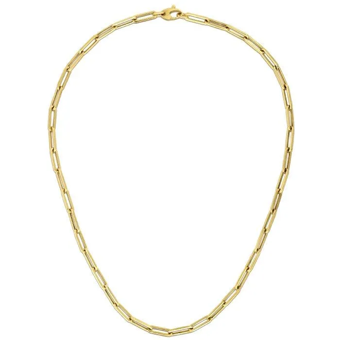 14K Yellow Gold Bold Paperclip Chain (4.2 mm)