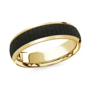 14K Yellow Gold Ring from the Noir Collection by Malo - MRDA-074-6Y