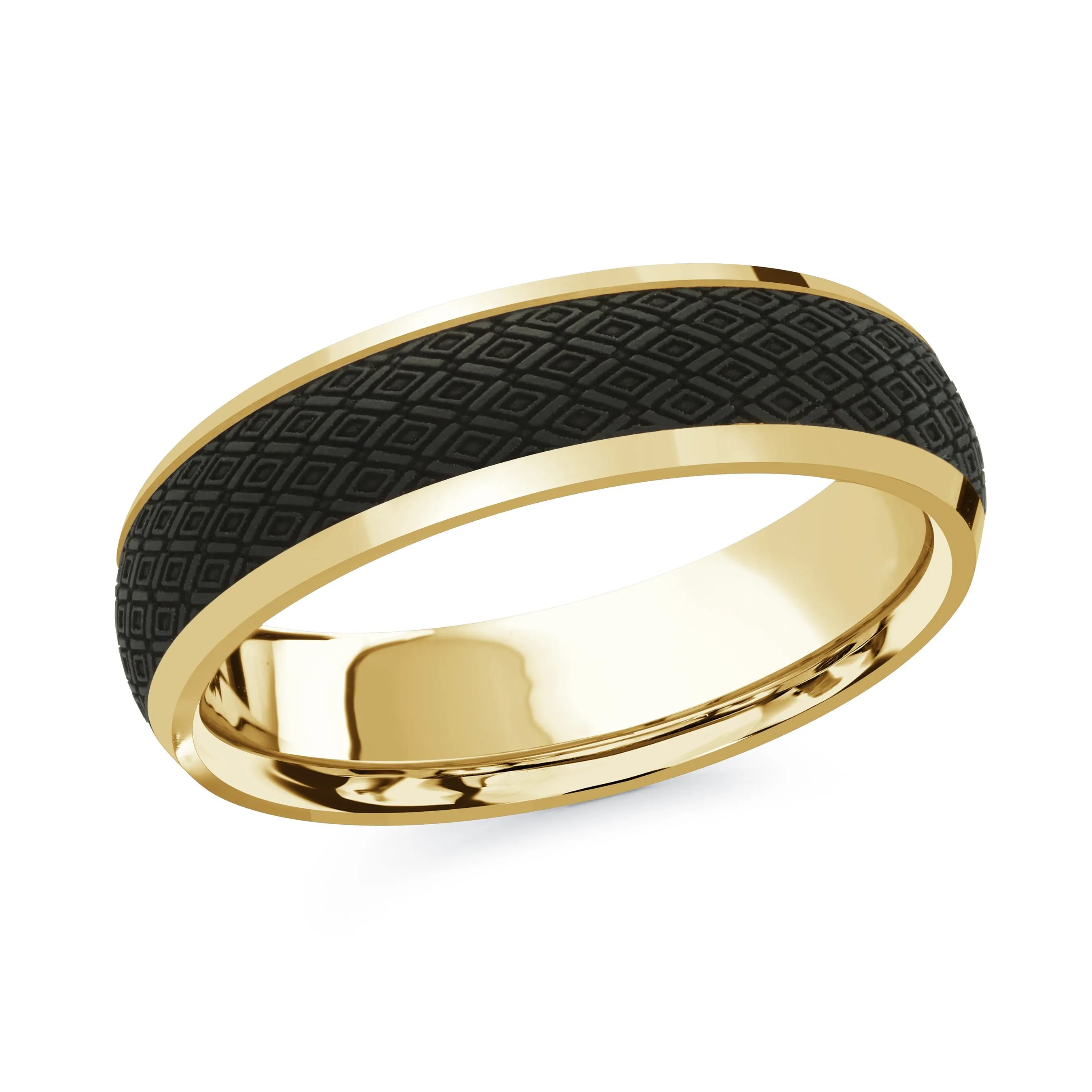 14K Yellow Gold Ring from the Noir Collection by Malo - MRDA-074-6Y