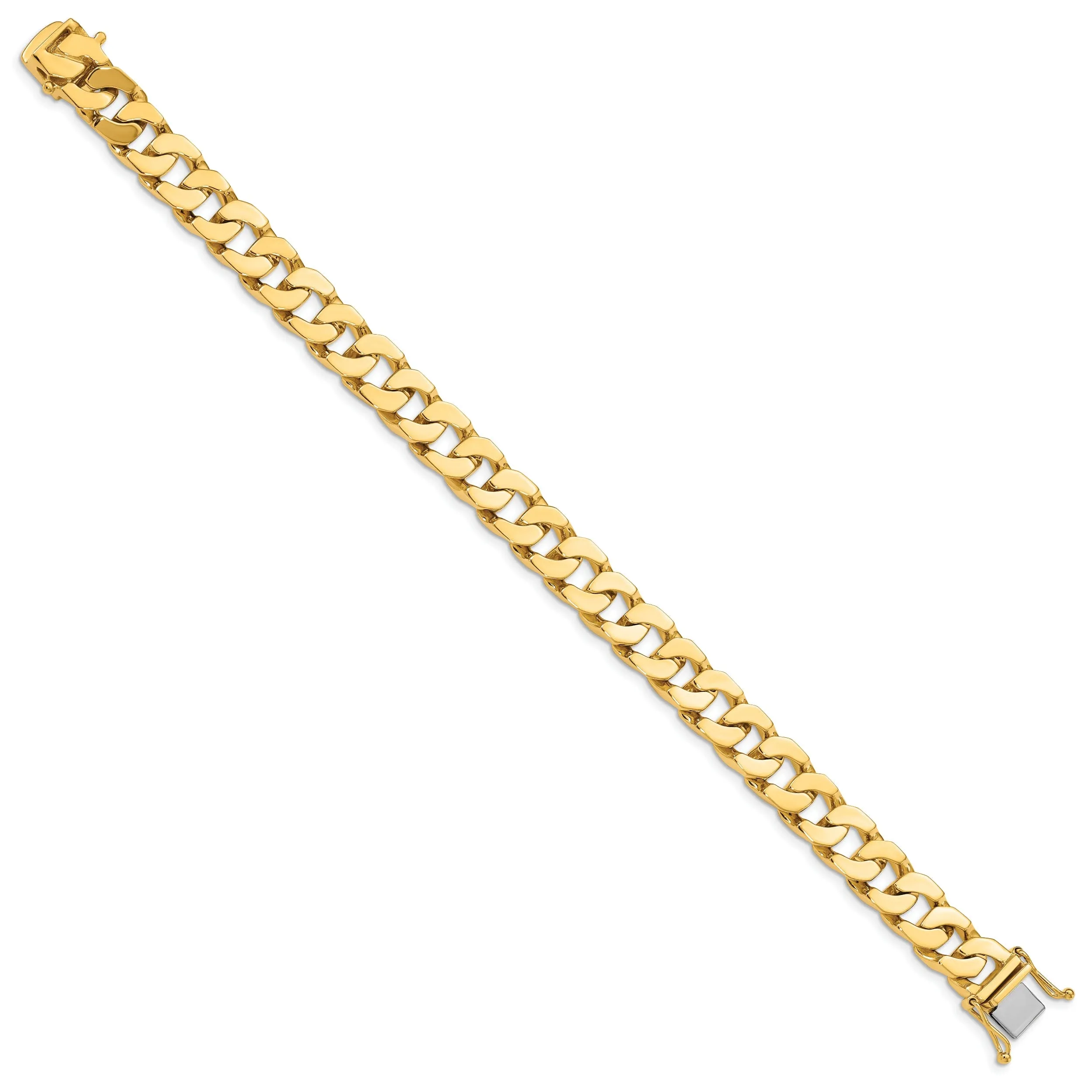 14k Yellow Gold Solid 10.00mm Fancy Link Chain