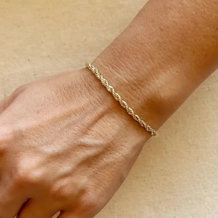 18K FILLED ROPE BRACELET