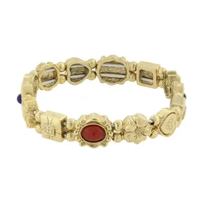 1928 Jewelry Multi Charm Link Stretch Bracelet