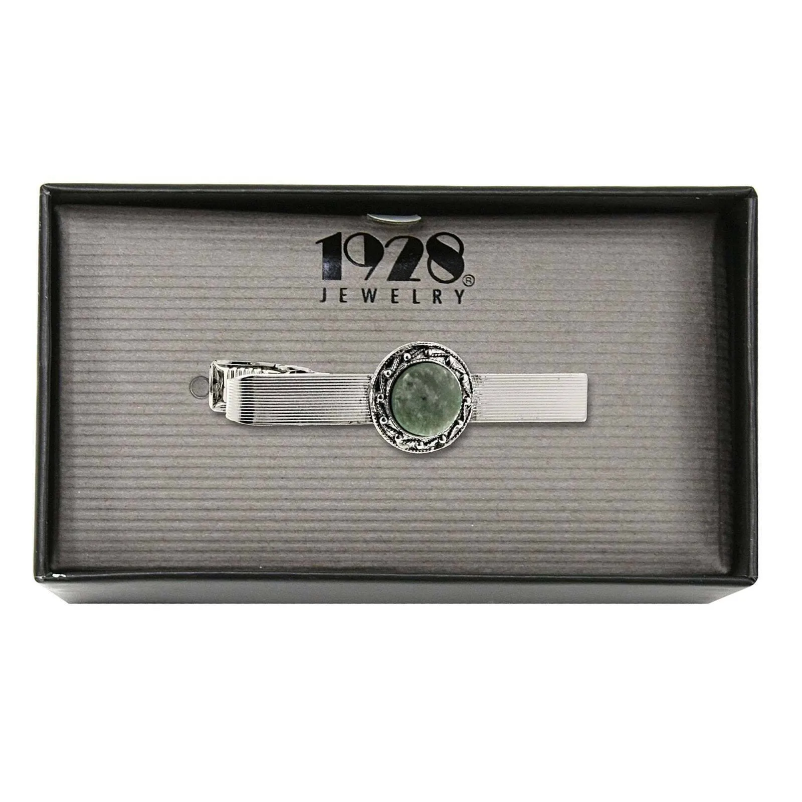 1928 Jewelry Vintage Style Gemstone Tie Bar Clip