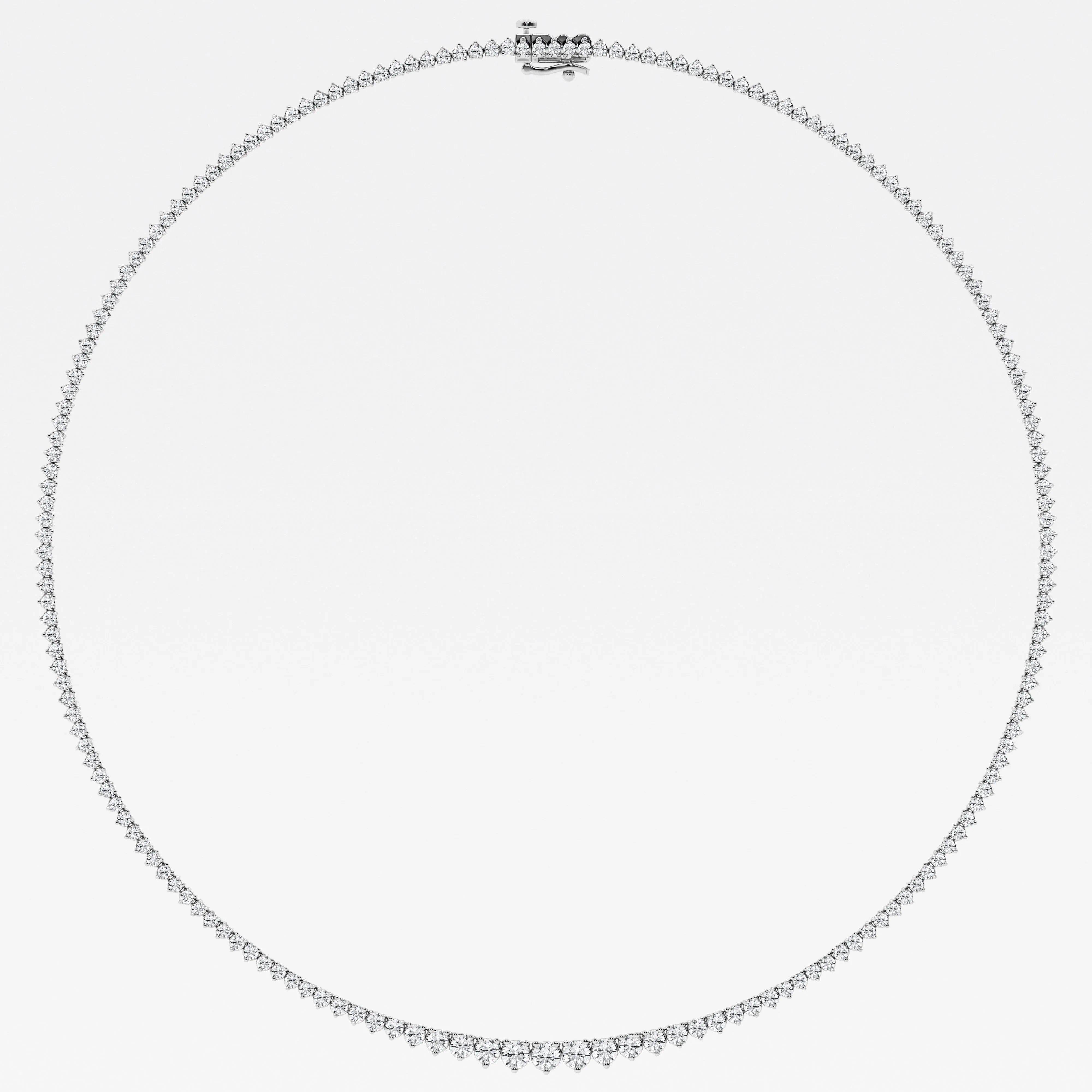 8.00 cttw Rivera Necklace with Round Lab Diamond by Mercury Rings