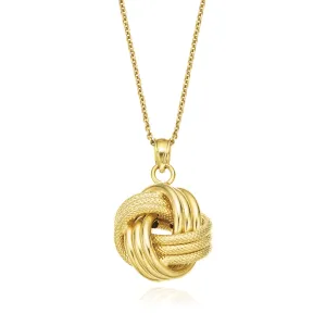 9ct Yellow Gold Knot Pendant