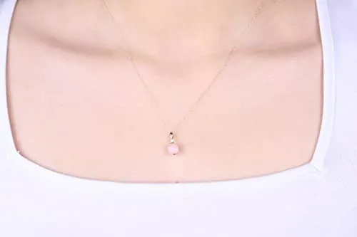 Alanna 10K Yellow Gold Cushion-Cut Peruvian Pink Opal Pendant