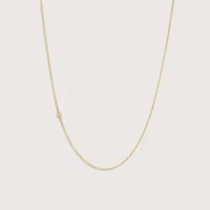 Alexis gold Necklace with White Diamond