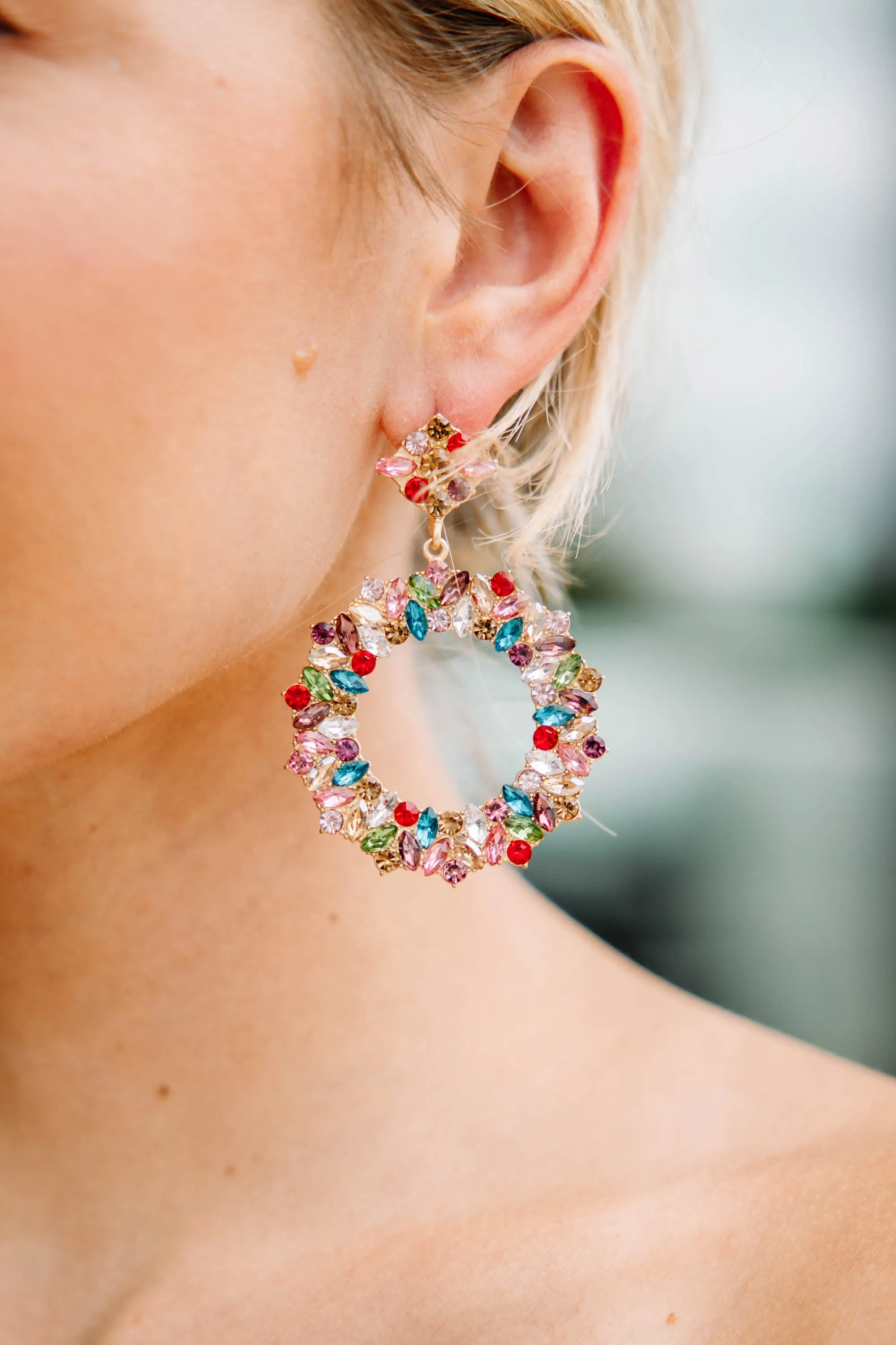 All The Love Multicolored Crystal Earrings