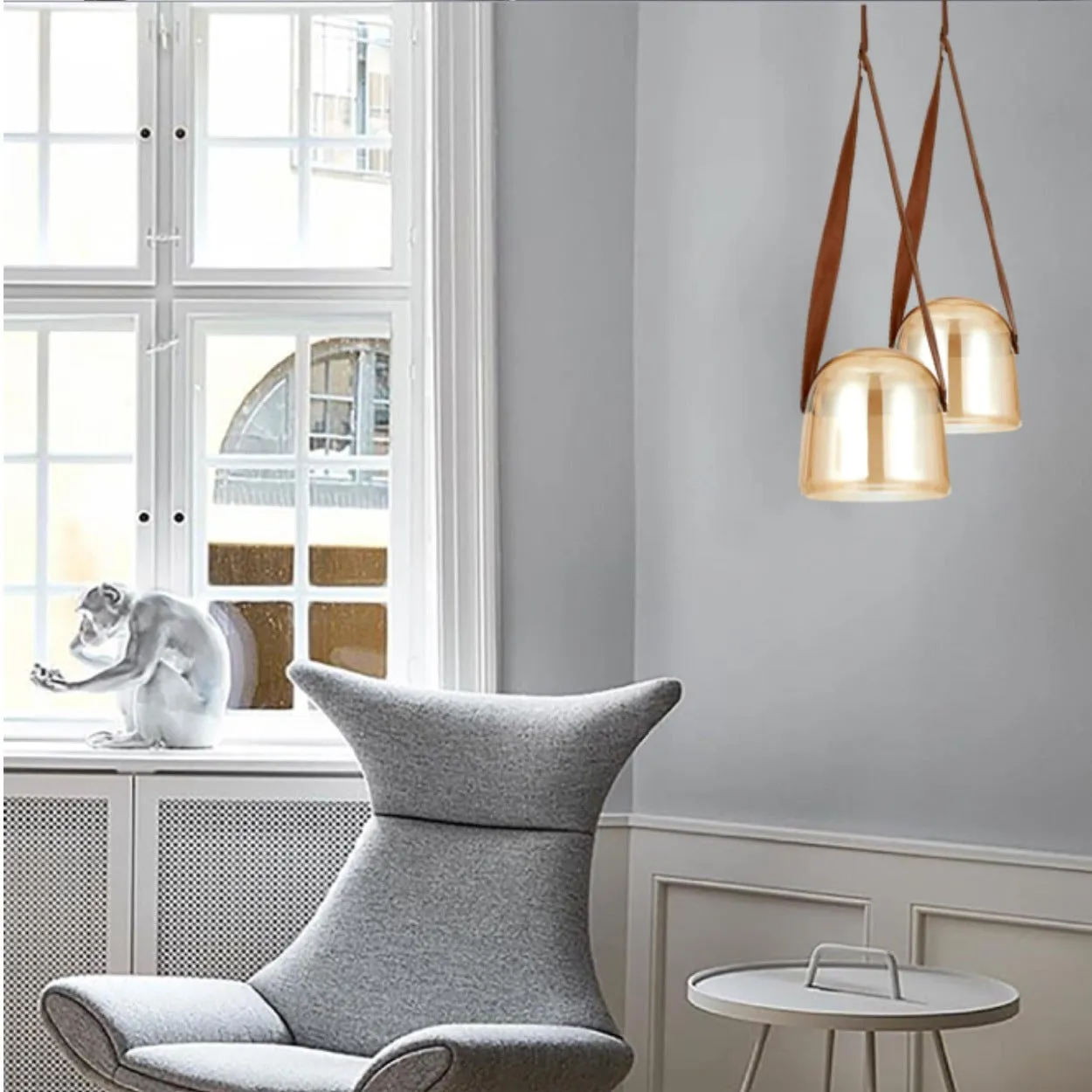 ANKUR LISA NORDIC GLASS VASE LED PENDANT LIGHT