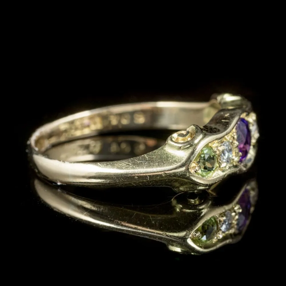 Antique Edwardian Suffragette Ring 18Ct Gold Dated 1907