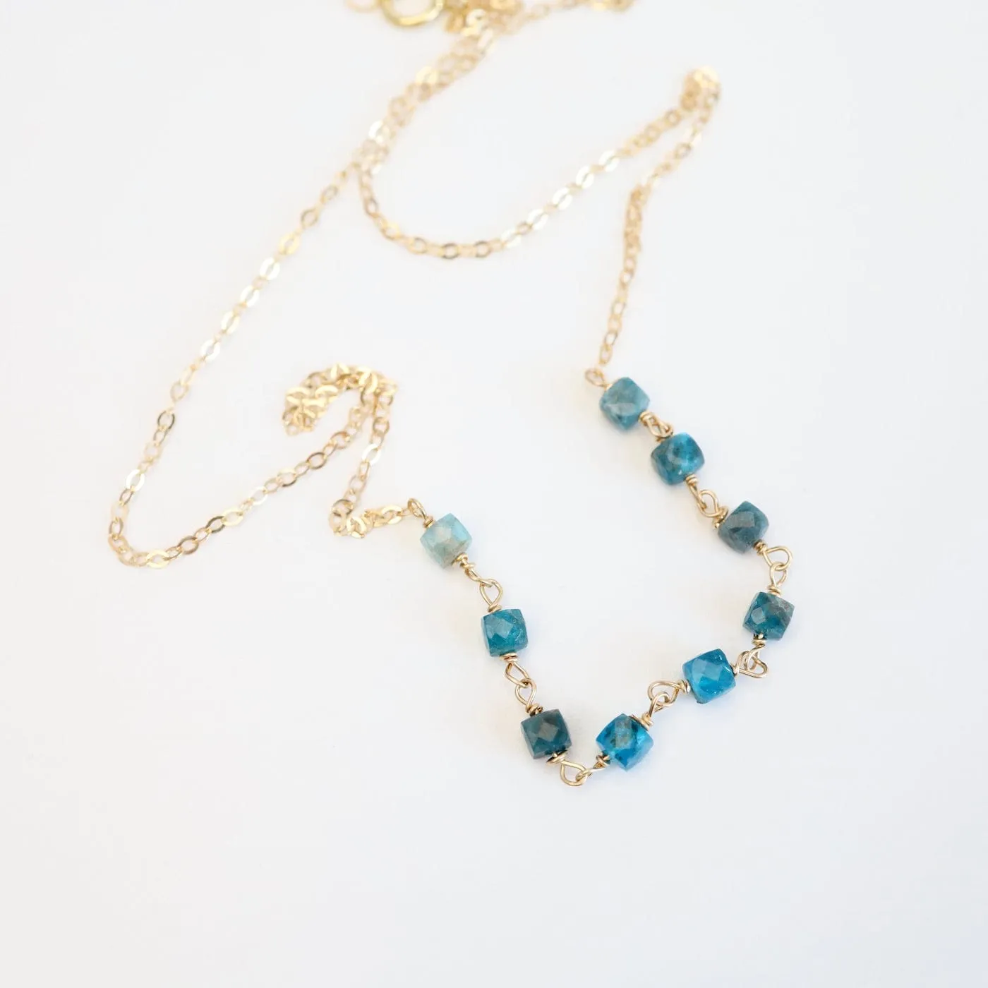 Apatite Handmade Bead Chain Necklace