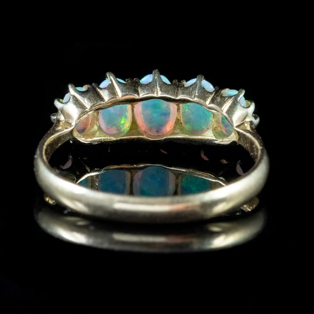 Art Deco Opal Ring 18Ct Gold Dated 1921