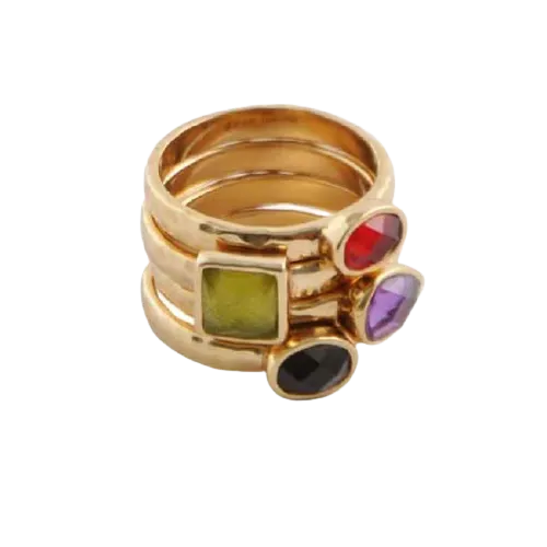 Barse Semi-Precious Stack Ring