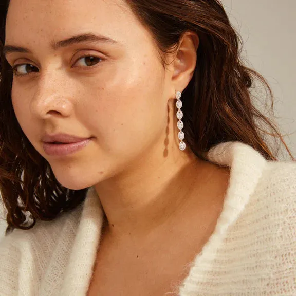 Beat Crystal Dangle Earrings