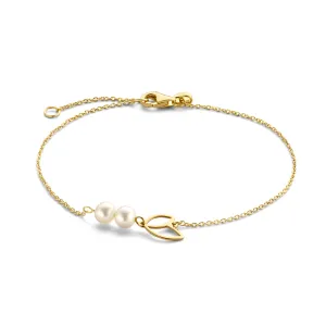 Belleville Noémi 14 karat gold bracelet with freshwater pearls