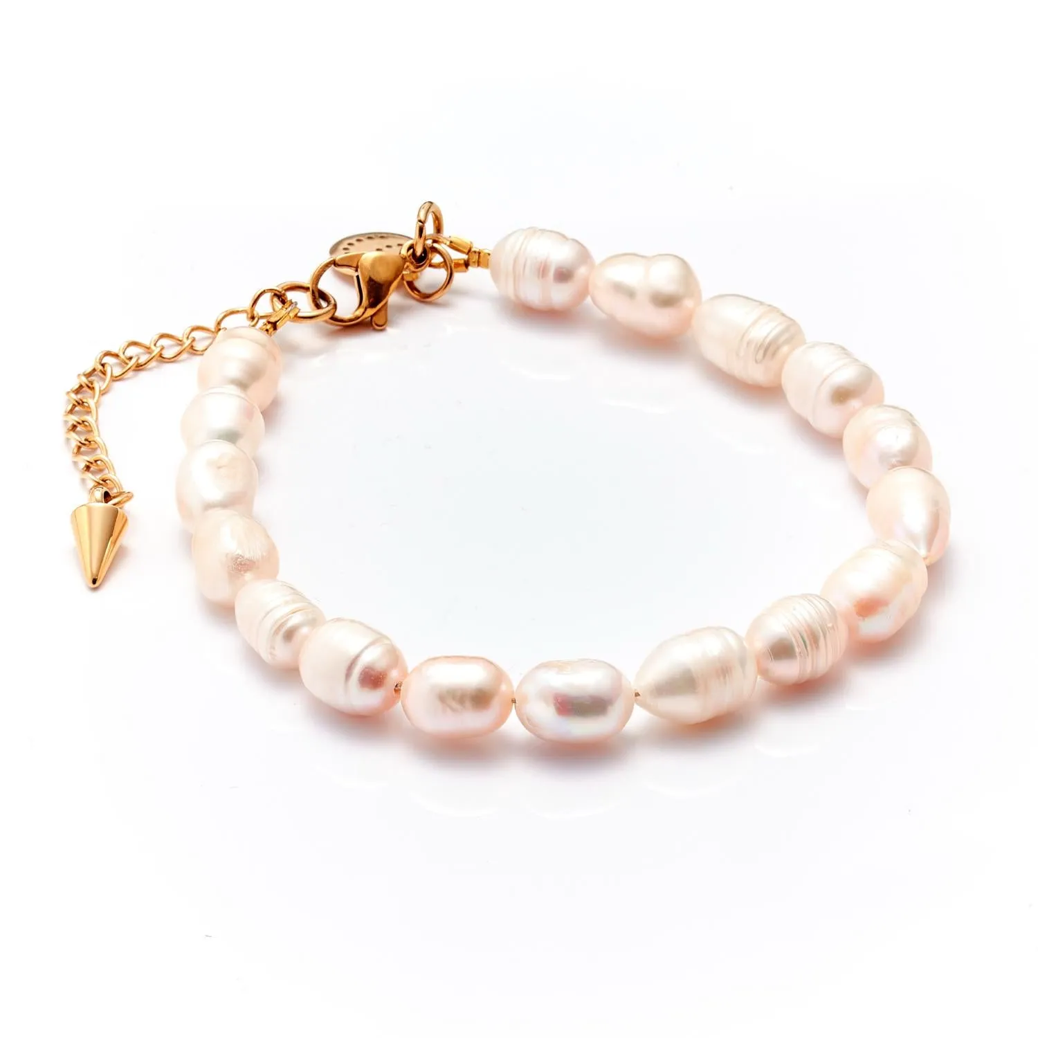 Blanc / Bracelet / Pearl   Gold