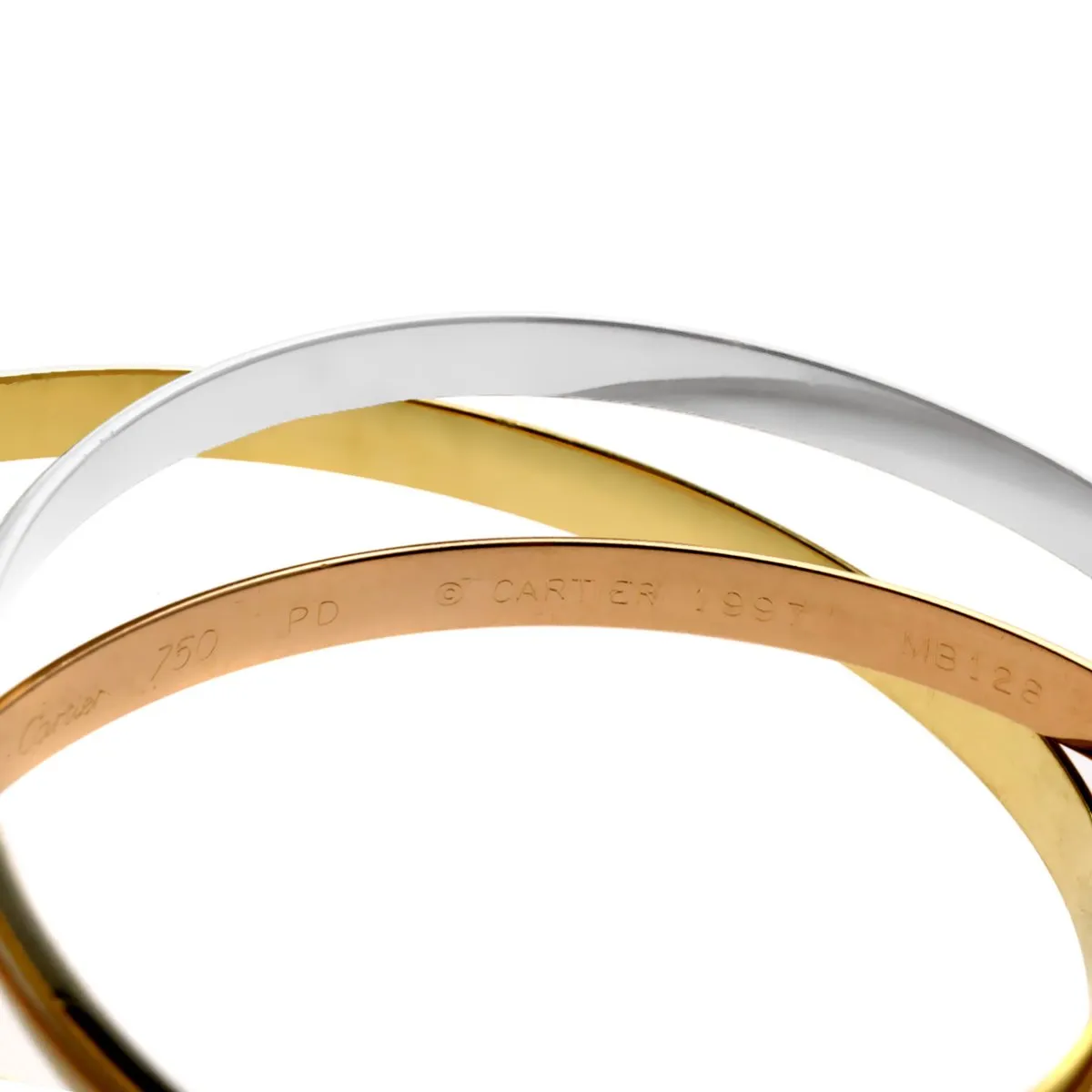 Cartier Trinity Bangle Multitone Gold Bracelet