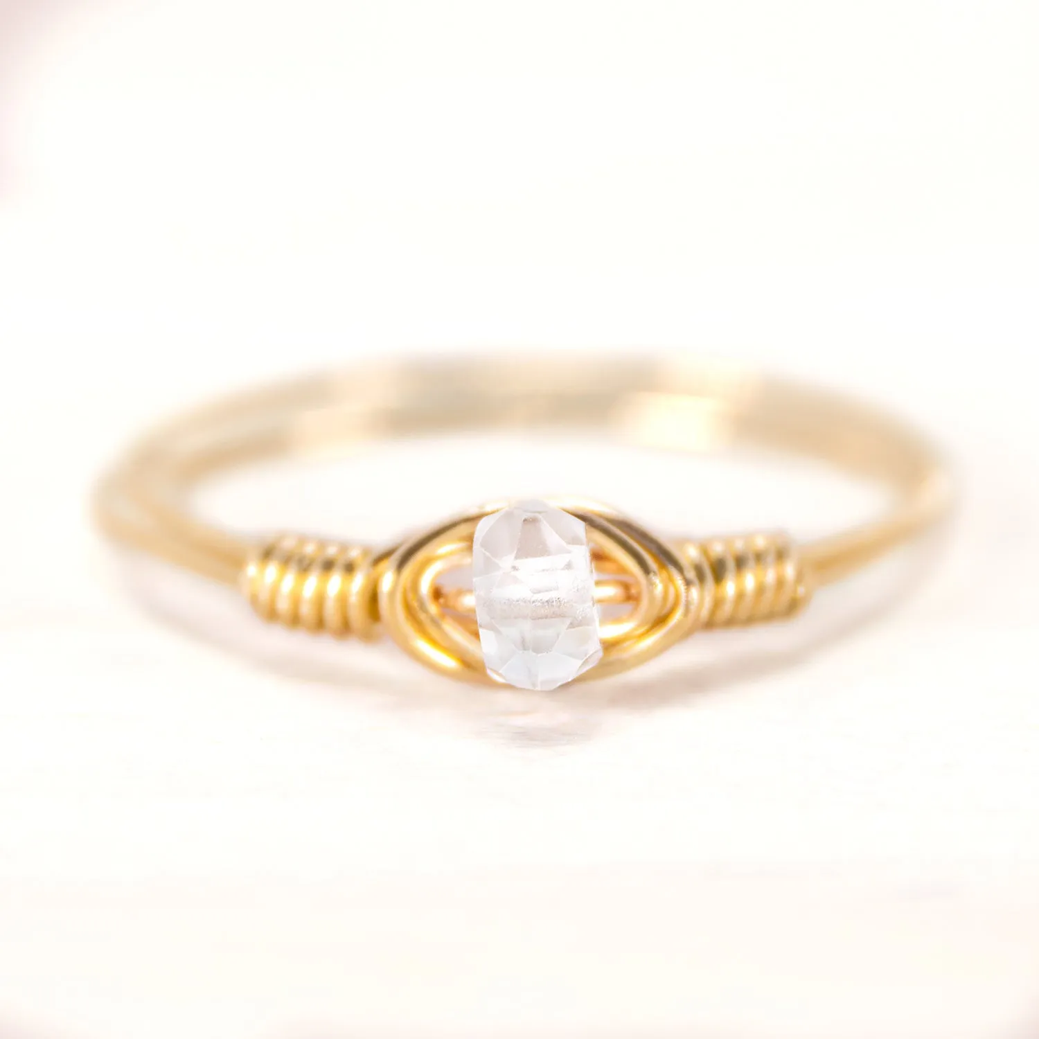 Clear Quartz Dainty Ring