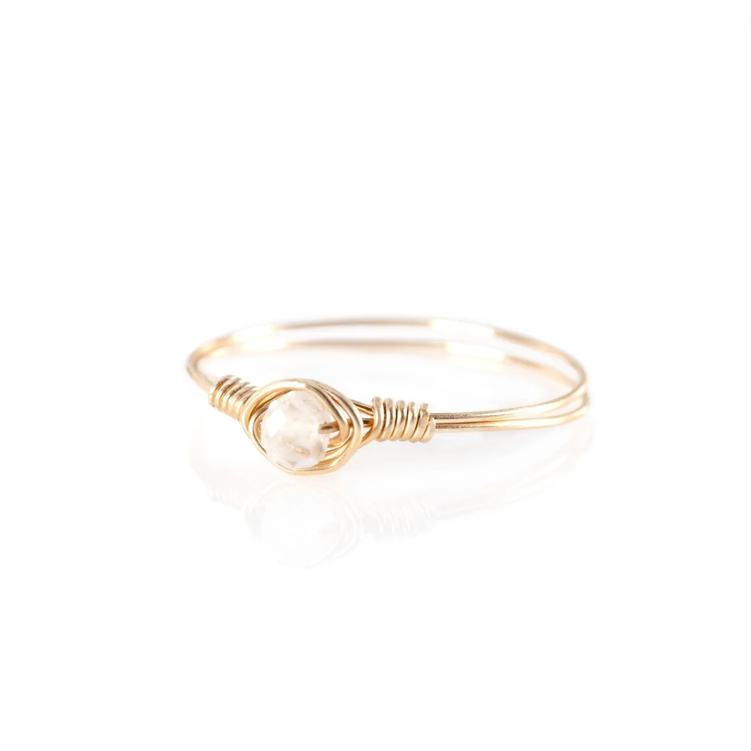 Clear Quartz Dainty Ring