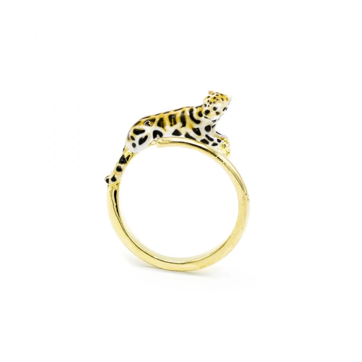 Clouded Leopard Open Ring