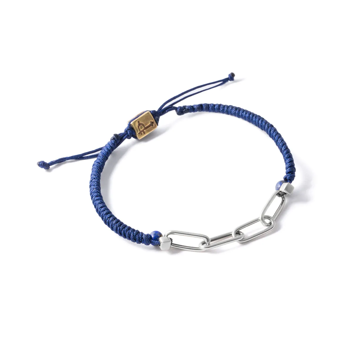 Cube and Kadena Cord Bracelet