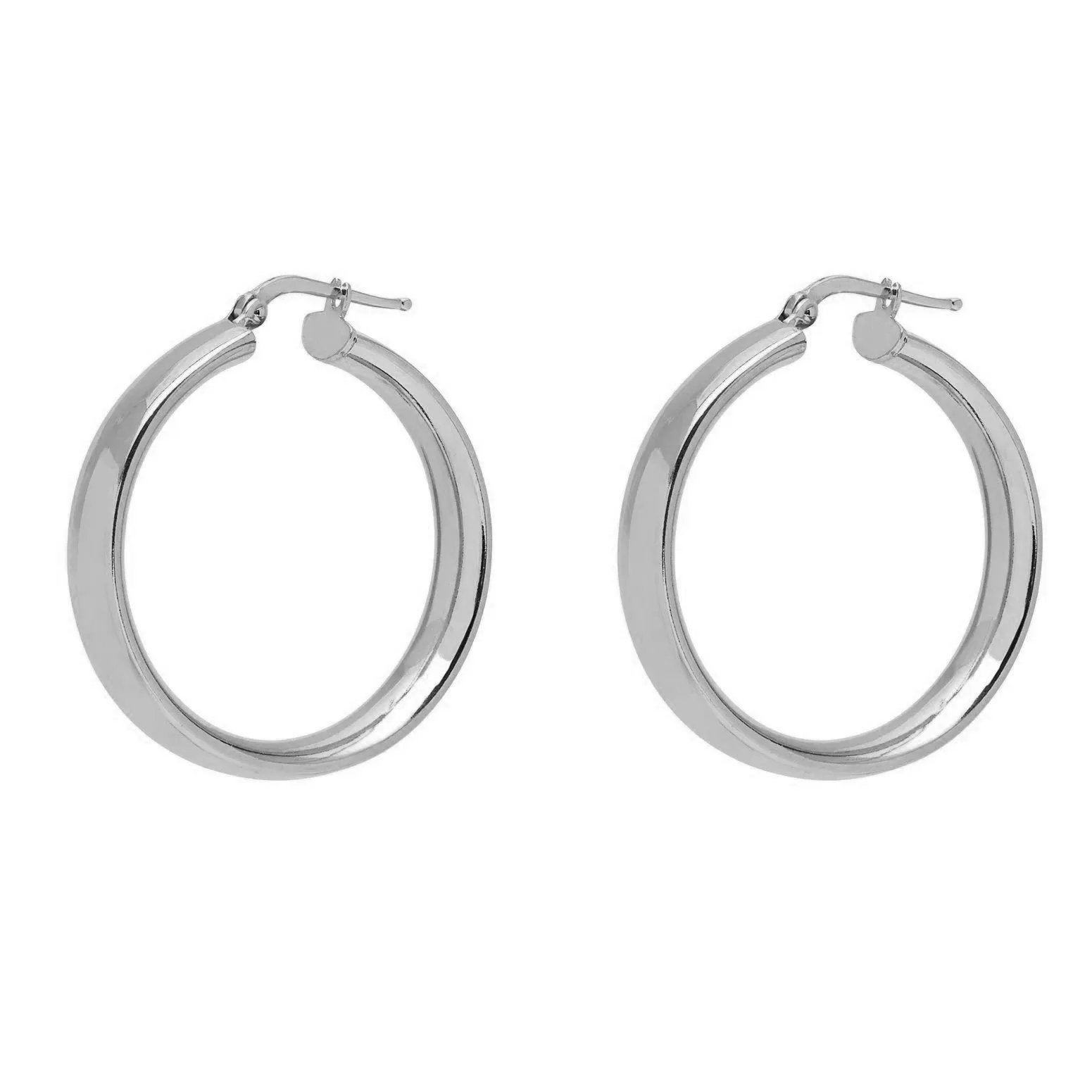 Curved Hoops - Silver