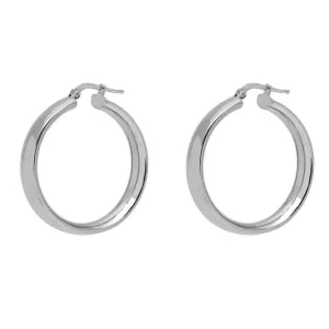 Curved Hoops - Silver