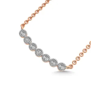 Diamond 1/10 Ct.Tw. Fashion Necklace in 10K Rose Gold