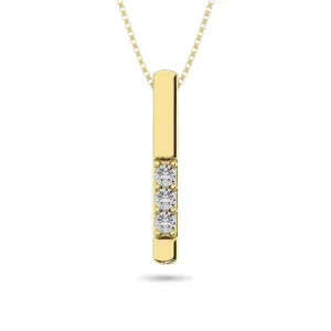 Diamond 1/20 ct tw Triology Pendant in 10K Yellow Gold