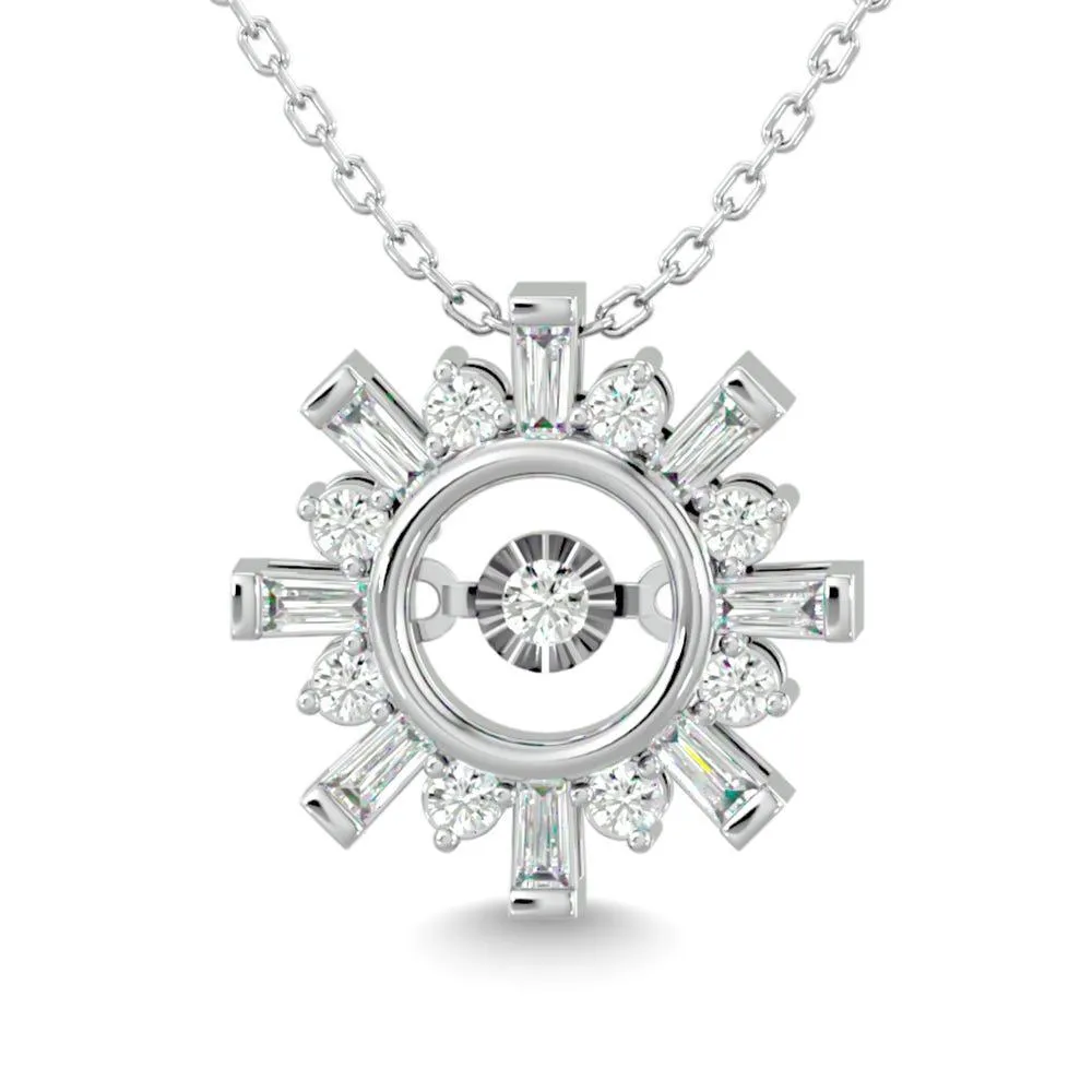 Diamond 1/4 Ct.Tw. Shimmering Pendant in 14K White Gold