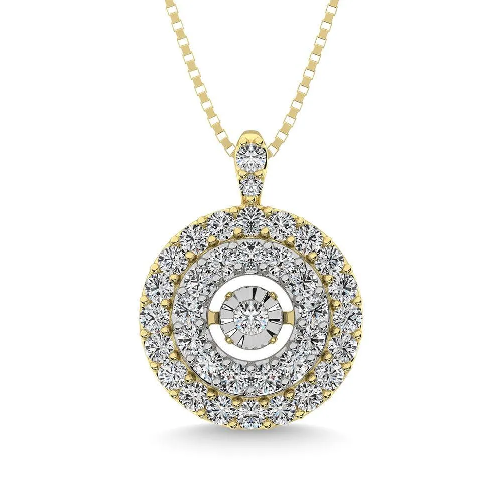 Diamond 3/8 Ct.Tw. Shimmering Pendant in 10K Yellow Gold